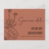 RUST DESERT CACTI ERFOLGREICHE SKETCH SAVE THE DAT ANKÜNDIGUNGSPOSTKARTE (Vorderseite)