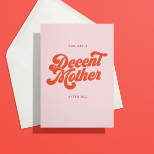 Rust-Disco-Lettering-Anständige-Muttertags-Karte Karte