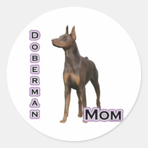 Rust Doberman Mama 4 - Aufkleber
