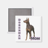 Rust Doberman Mama 4 - Magnet (Vorderseite/Rückseite)