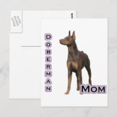 Rust Doberman Mama 4 Postkarte (Vorne/Hinten)