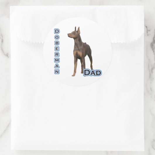 Rust Doberman Vater 4 - Aufkleber (Tasche)