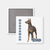 Rust Doberman Vater 4 - Magnet (Vorderseite/Rückseite)