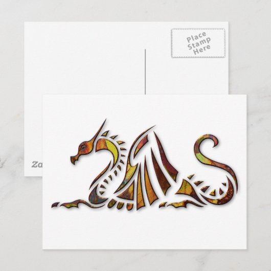 Rust Dragon Postkarte (Vorne/Hinten)