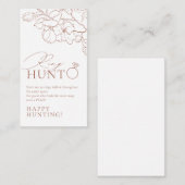 Rust elegantes Blumenring-Brautparty Begleitkarte (Vorne/Hinten)