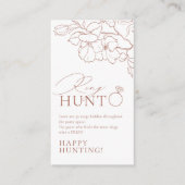 Rust elegantes Blumenring-Brautparty Begleitkarte (Vorderseite)