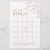 Rust elegantes Brautparty Bingospiel (Vorderseite)