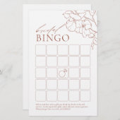 Rust elegantes Brautparty Bingospiel (Vorne/Hinten)