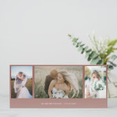 Rust Fall Foto Collage Hochzeit Danke Karte (Stehend Vorderseite)