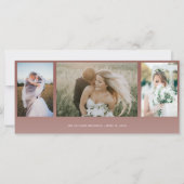 Rust Fall Foto Collage Hochzeit Danke Karte (Vorderseite)