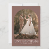 Rust Fall Foto Liebe Dank Hochzeit Dankeschön Kart Dankeskarte (Vorderseite)