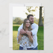 Rust Feather Terracotta Wedding rettet das Datum Einladung (Rückseite)