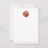 Rust Floral Brautparty Danke Note Card (Vorderseite)