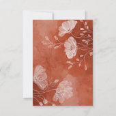 Rust Floral Brautparty Danke Note Card (Rückseite)