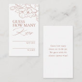 Rust floral erraten, wie viele Küsse Spiel Begleitkarte (Vorne/Hinten)