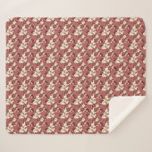 Rust Floral Leaf Pattern | Terracotta Botanical  Sherpadecke (Vorderseite (Horizontal))