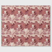 Rust Floral Seamless Pattern Large Flowers Minimal Geschenkpapier (Flach)