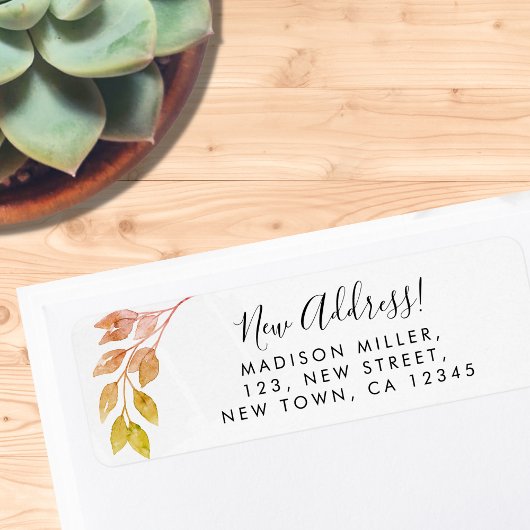 Rust Foliage New Address Rücksendeadresse