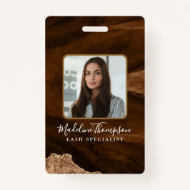 Rust Gold Agate Marble Business Company ID Ausweis