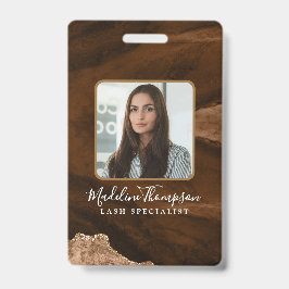 Rust Gold Agate Marble Business Company ID Ausweis