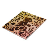 Rust Gold Brown Bär Bläschen Herbst Blätter Batik Fliese (Seite)