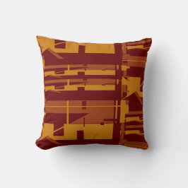 Rust Gold Burgundy Südwest Look Uneven Mosaik Kissen