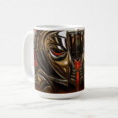 Rust & Gold Metal Portrait Kaffeetasse (Vorderseite Links)