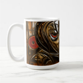 Rust & Gold Metal Portrait Kaffeetasse