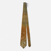 Rust & Green Marble Gold Glitzer Necktie Krawatte (Vorderseite)