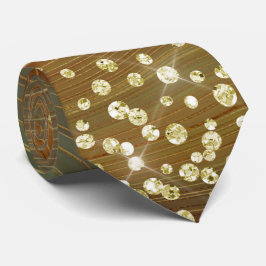 Rust & Green Marble Gold Glitzer Necktie Krawatte
