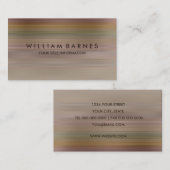 Rust Green Tan Strip Business Card Visitenkarte (Vorne/Hinten)