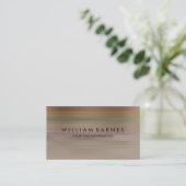 Rust Green Tan Strip Business Card Visitenkarte (Stehend Vorderseite)