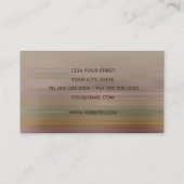 Rust Green Tan Strip Business Card Visitenkarte (Rückseite)