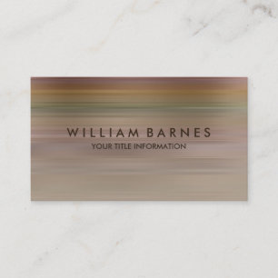 Rust Green Tan Strip Business Card Visitenkarte