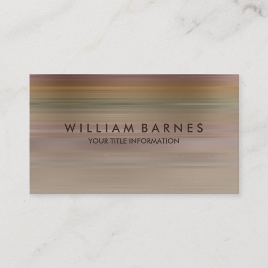 Rust Green Tan Strip Business Card Visitenkarte (Vorderseite)