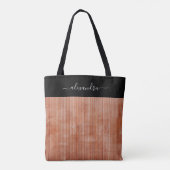 Rust Grey Black rustic ombre personalisiert gestre Tasche (Rückseite)