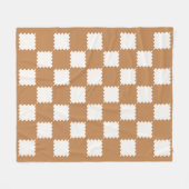Rust Groovy Karos Prüfmuster Fleecedecke (Vorderseite (Horizontal))