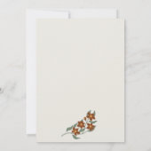 Rust Groovy Retro Arch Floral Save the Date Karte (Rückseite)