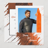 Rust Grunge Foto Einladung (Vorne/Hinten)