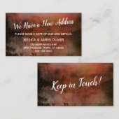 Rust Grunge wir haben neue Adressausgabekarten Visitenkarte (Vorne/Hinten)