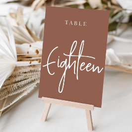 Rust Hand Scripting Tabelle Achtzehn Tischnummer