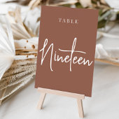 Rust Hand Scripting Table NINETEEN Tischnummer
