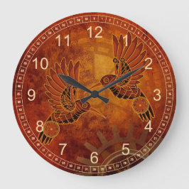 Rust Hummingbirds Steampunk Wall Clock Große Wanduhr