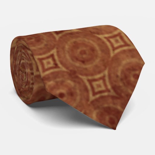 Rust-Kreismuster nach hinten Krawatte (Gerollt)