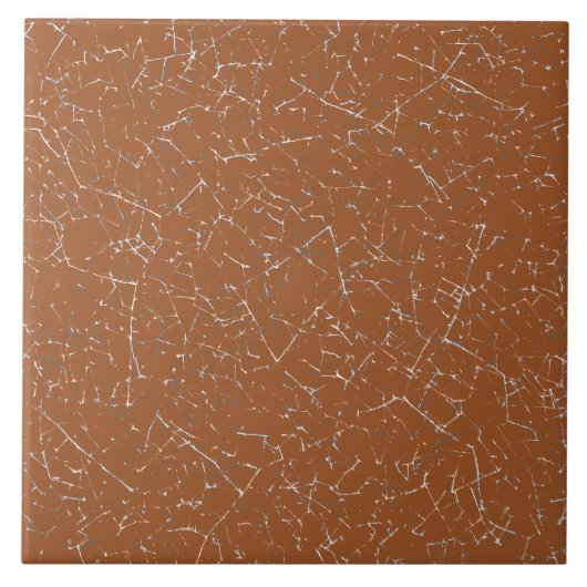 Rust Kupfer gekracktes Glaze Einfache moderne Text Fliese (Vorderseite)