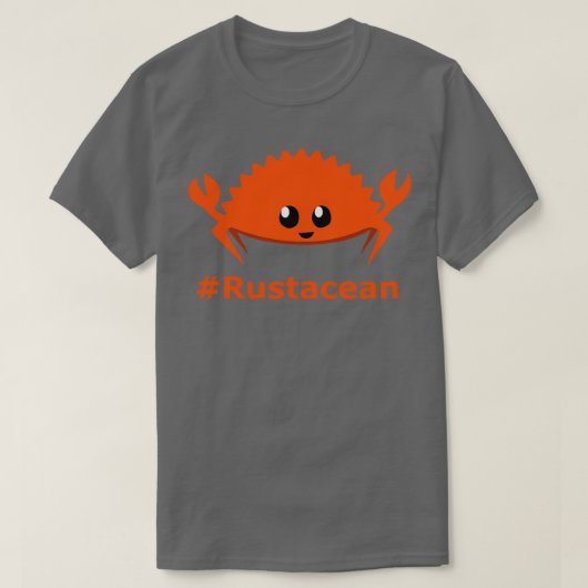 Rust Language Lang unoffiziell Mascot Ferris the c T-Shirt (Design vorne)