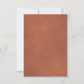 Rust Laurel Verlasse Elegante Terracotta Wedding Save The Date (Rückseite)