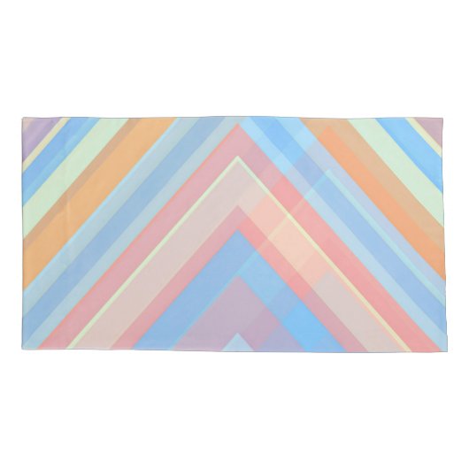 Rust Leaf Geometric Pattern Pillowcases – Modern A Kissenbezug (Rückseite-Links)