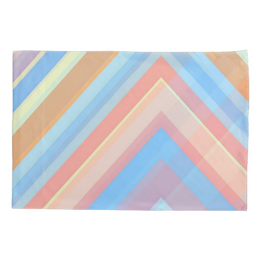 Rust Leaf Geometric Pattern Pillowcases – Modern A Kissenbezug (Rückseite-Links)