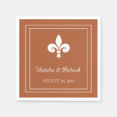Rust Lilie Wedding Paper Napkins Serviette (Vorderseite)